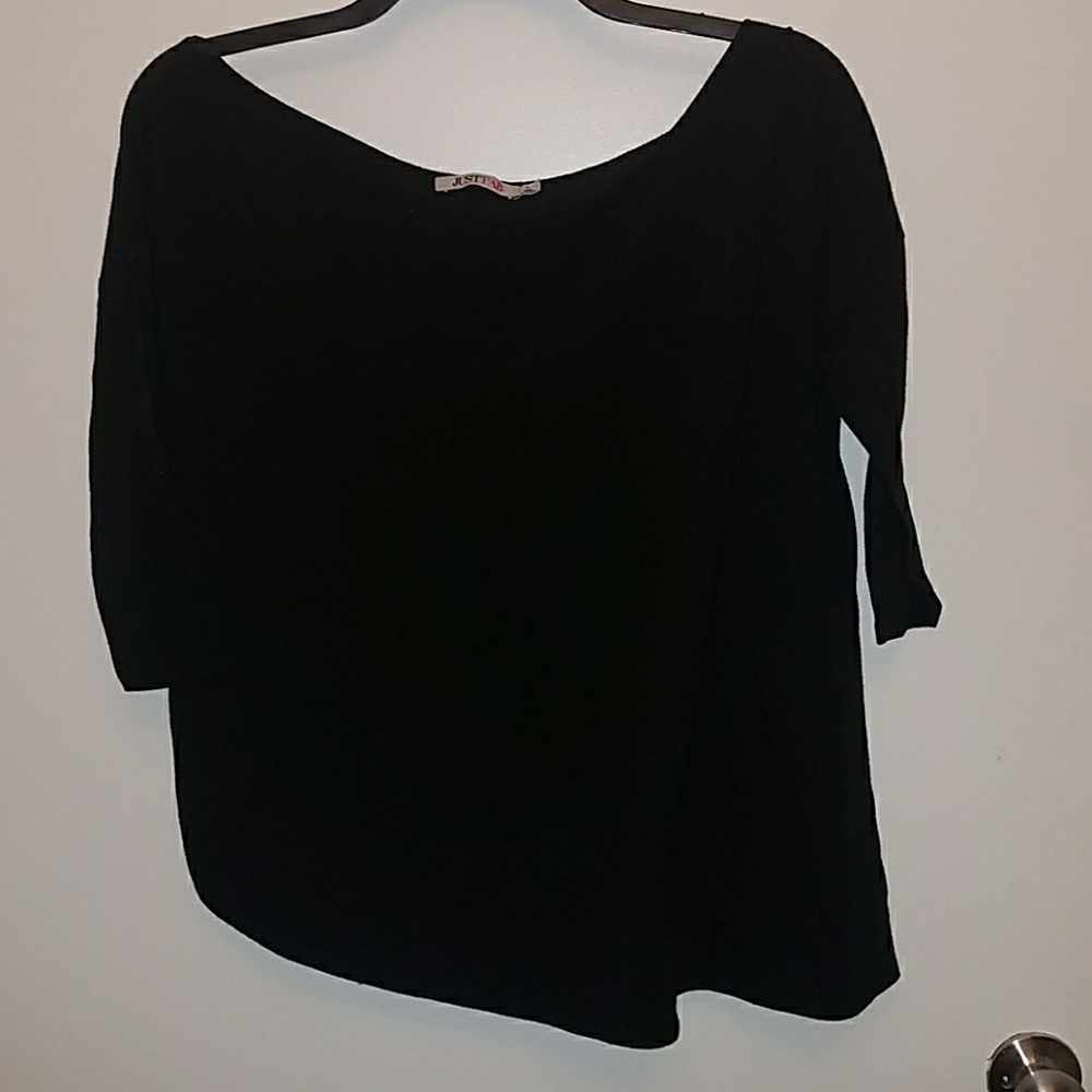 3/4 length off the shoulder shirt
